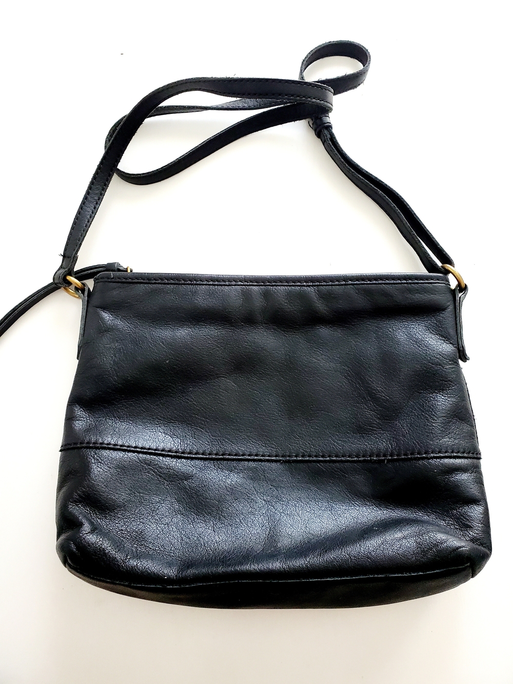 Kelly & Katie Black Leather Crossbody Bag